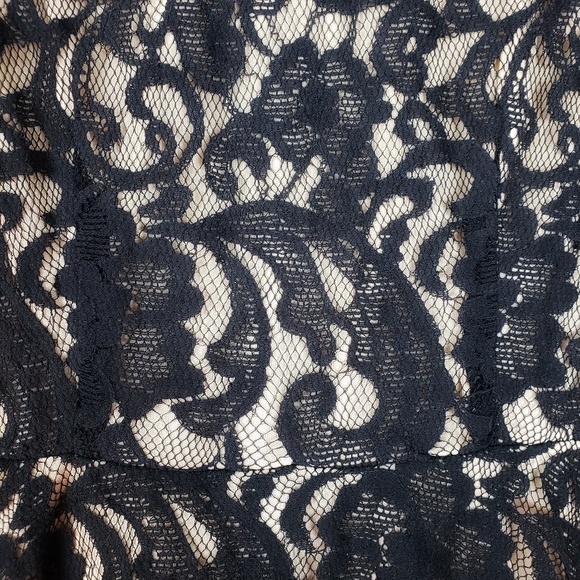 A'gaci Black Lace V Neck Fit & Flare Dress Sz: Med - Picture 3 of 6